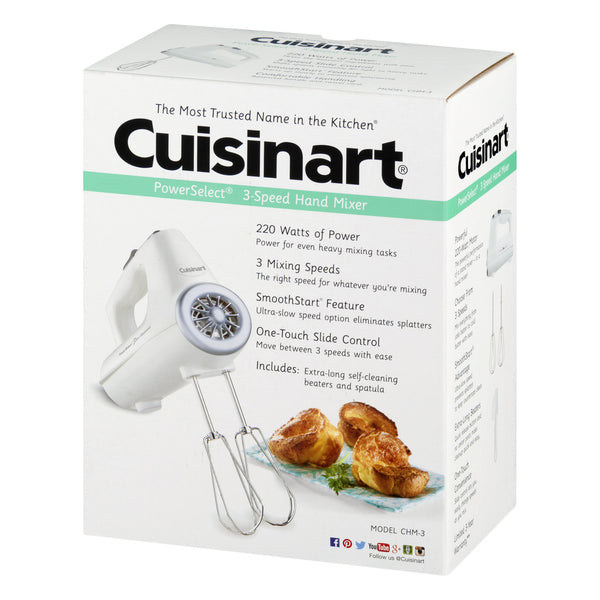 PowerSelect® 3-Speed Electronic Hand Mixer, White