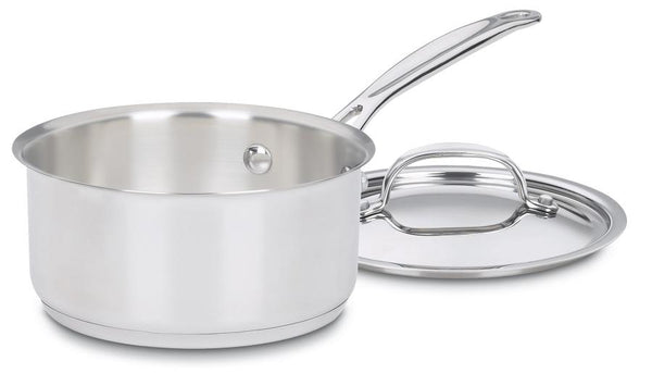 Chef'S Classic Stainless Steel 1 Qt. Saucepan W/Cover