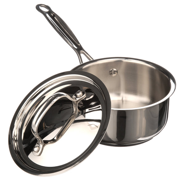 Chef'S Classic Stainless Steel 1 Qt. Saucepan W/Cover