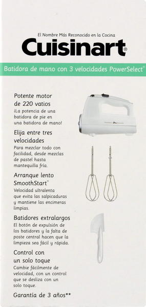 PowerSelect® 3-Speed Electronic Hand Mixer, White