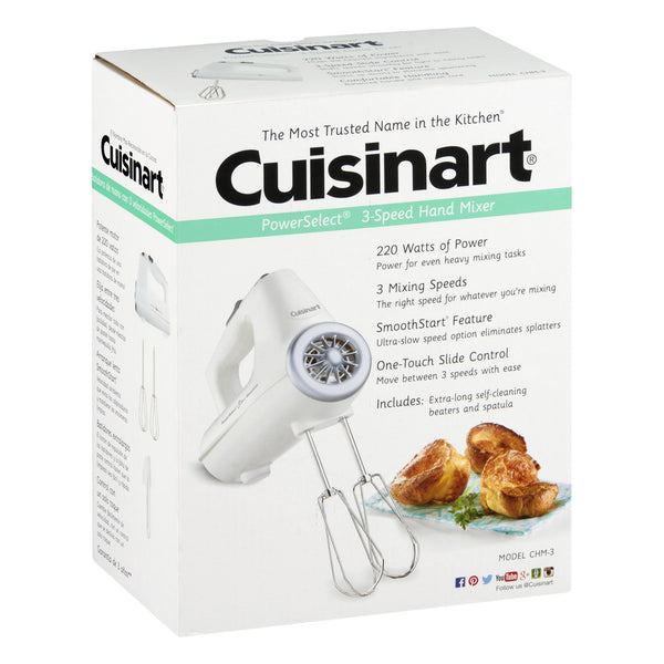 PowerSelect® 3-Speed Electronic Hand Mixer, White